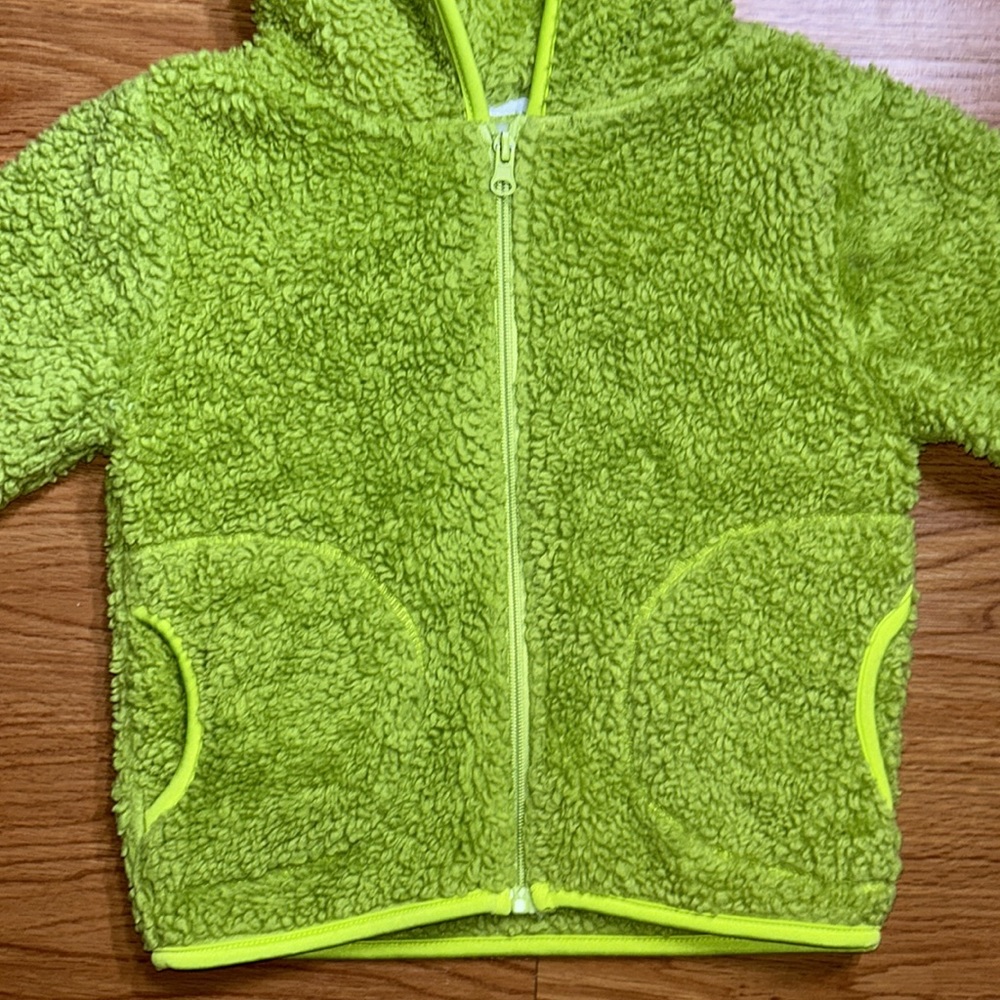 KIDS' BEARY COMFY SHERPA
JACKET IN GREEN - Picture 3 of 5